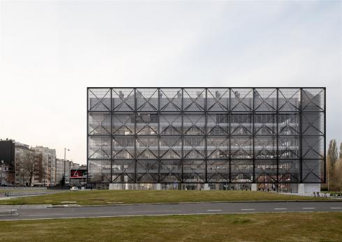 Simulation de la façade du futur bâtiment. © sau-msi.brussels (Baukunst-Bruther)