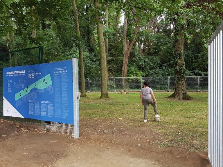  La première ouverture du parc temporaire Evenepoel aux riverains, en juin 2021. © sau-msi.brussels (P.Sa.)