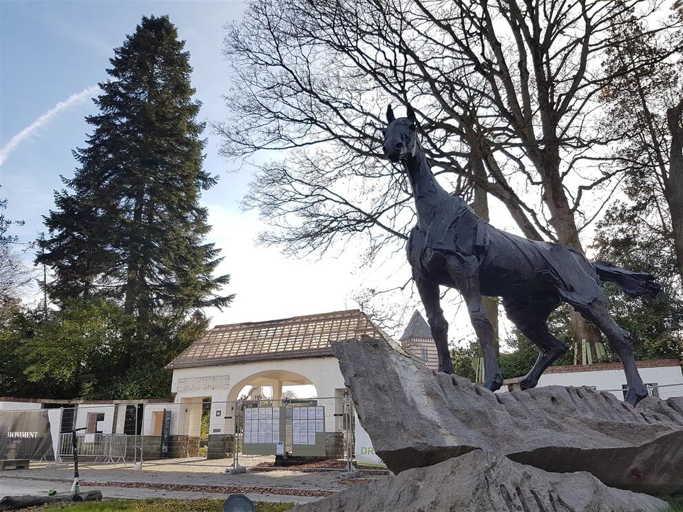 Le pavillon d’entrée au coin de chaussée de La Hulpe et de l’avenue Roosevelt.  © sau-msi.brussels (P.Sa.)