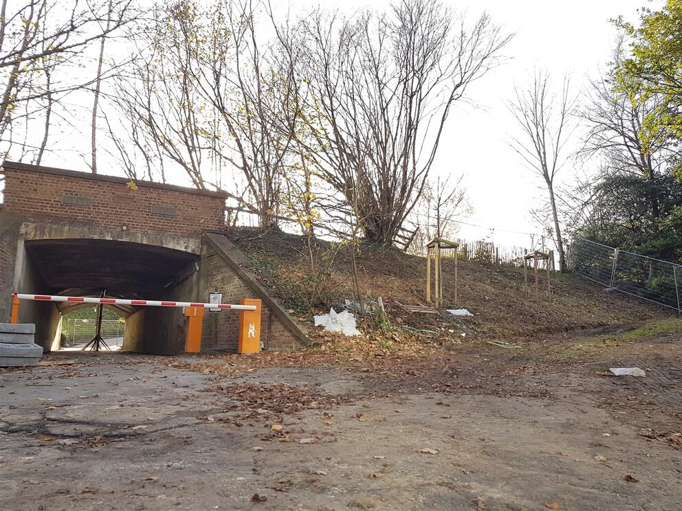 Le tunnel sous l’ancien anneau de course. © sau-msi.brussels (P.Sa.)