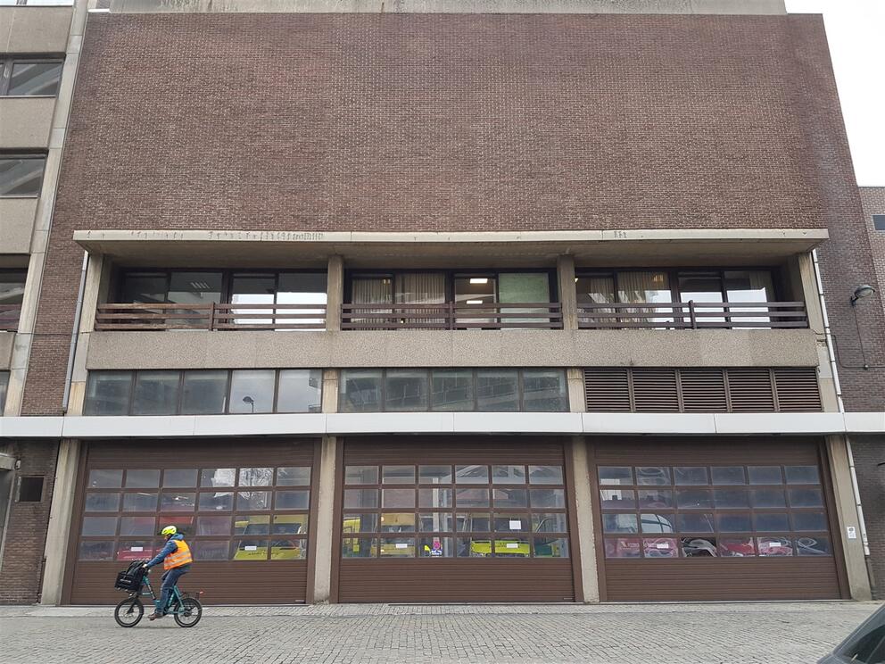 Le garage des ambulances, avenue de l’Héliport. © sau-msi.brussels (P.Sa.)