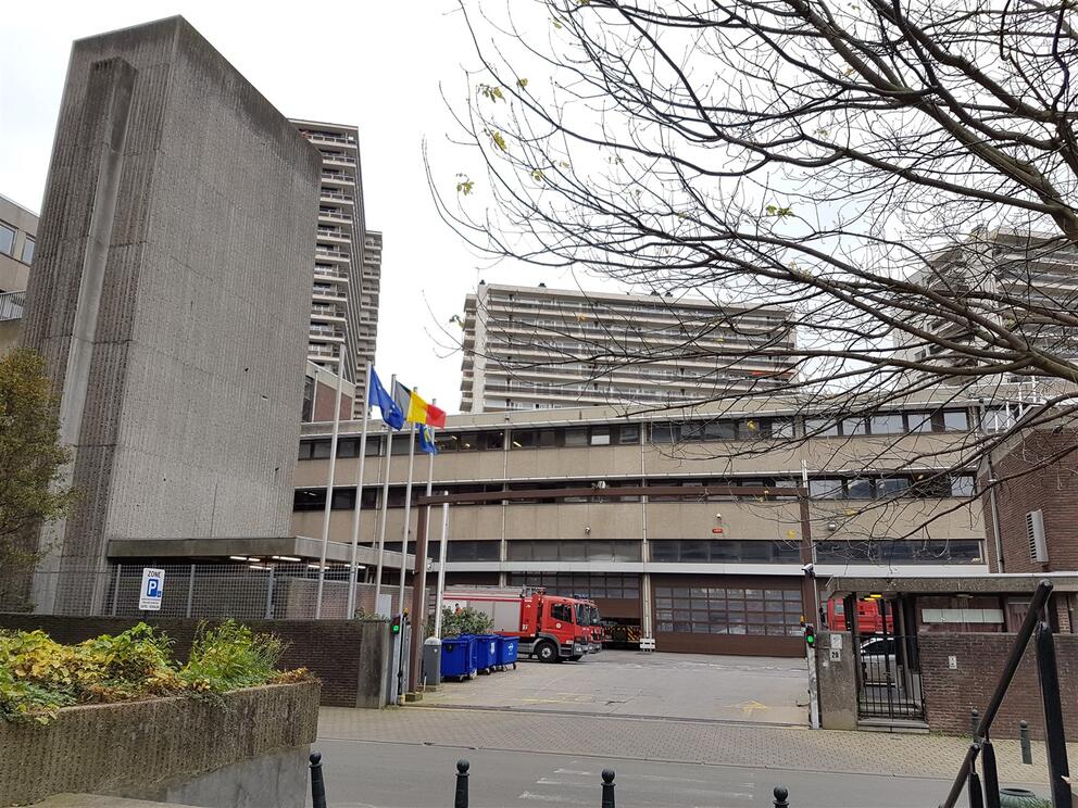 L’entrée arrière de la caserne, rue du Frontispice. © sau-msi.brussels (P.Sa.)