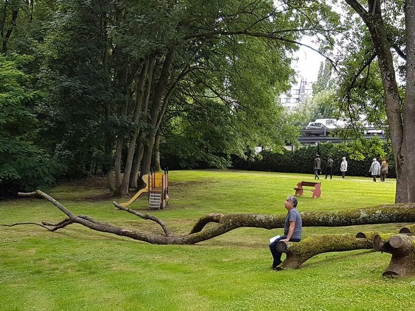  La première ouverture du parc temporaire Evenepoel aux riverains, en juin 2021. © sau-msi.brussels (P.Sa.)
