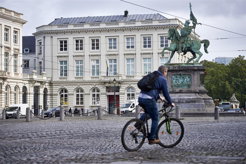La nouvelle entrée se situera sur la place Royale. (© sau-msi.brussels - Reporters)