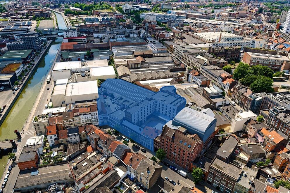 La situation actuelle des 13-15 et 17-19 rue de Manchester. © sau-msi.brussels (Simon Schmitt - www.globalview.be)