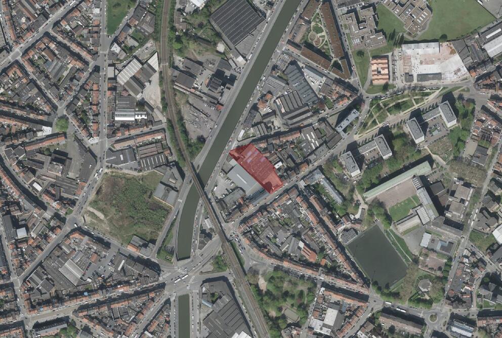 Le 409 chaussée de Mons, entre le canal et la chaussée de Mons à Anderlecht. © sau-msi.brussels - Source Brugis