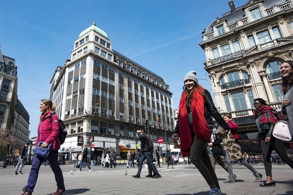 L’ancien immeuble d’Actiris au moment de sa mise en vente. © sau-msi.brussels (Reporters)